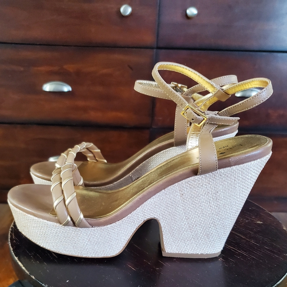 Kate Spade Y2K vintage chunky wedge sandals